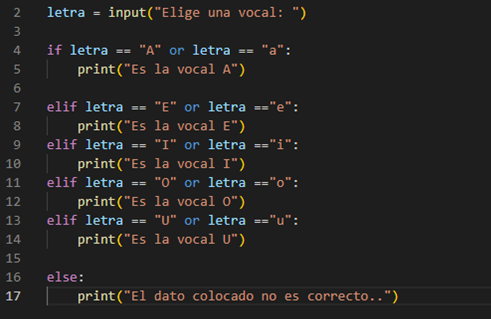 Uso de condicionales en Python