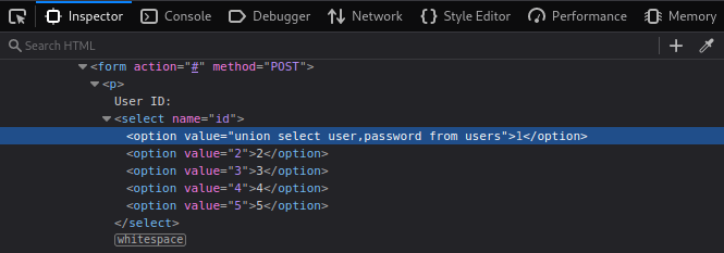 Inyección SQL en la máquina DVWA