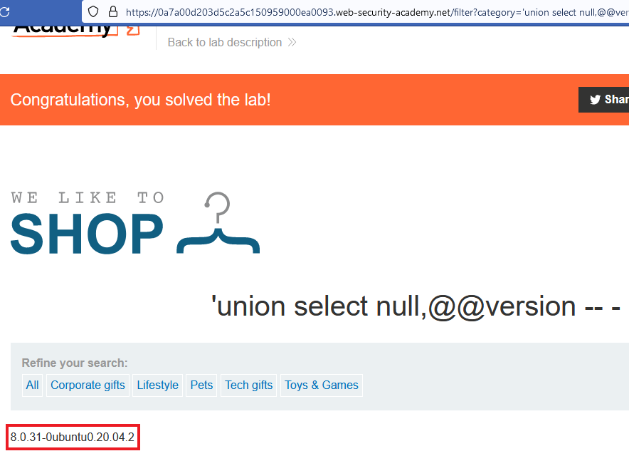Inyección SQL en ORACLE