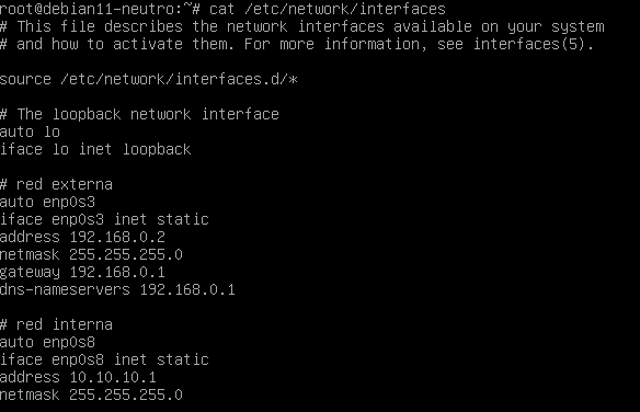 Configuraciones básicas en Redes-Linux