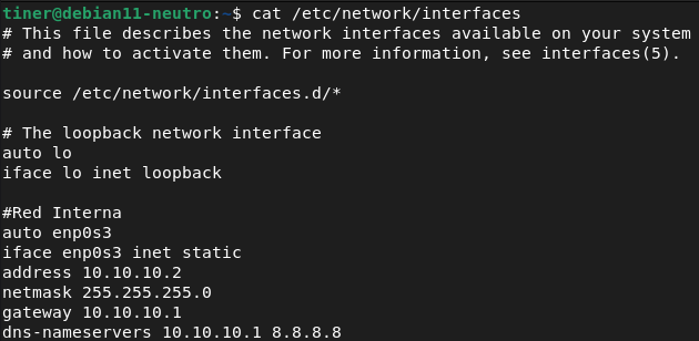 Configuraciones básicas en Redes-Linux
