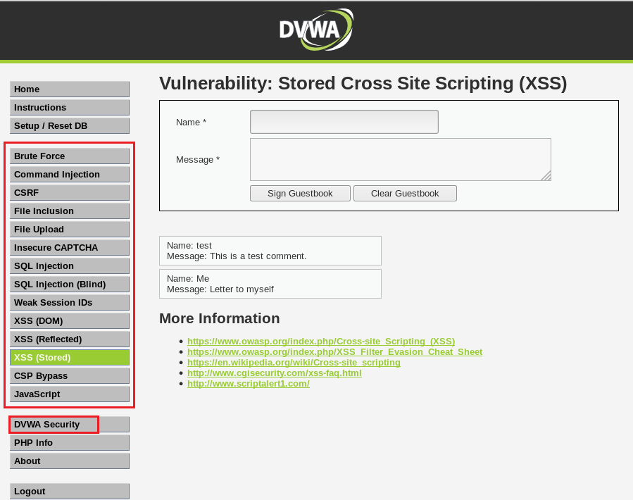 Instalación de DVWA machine
